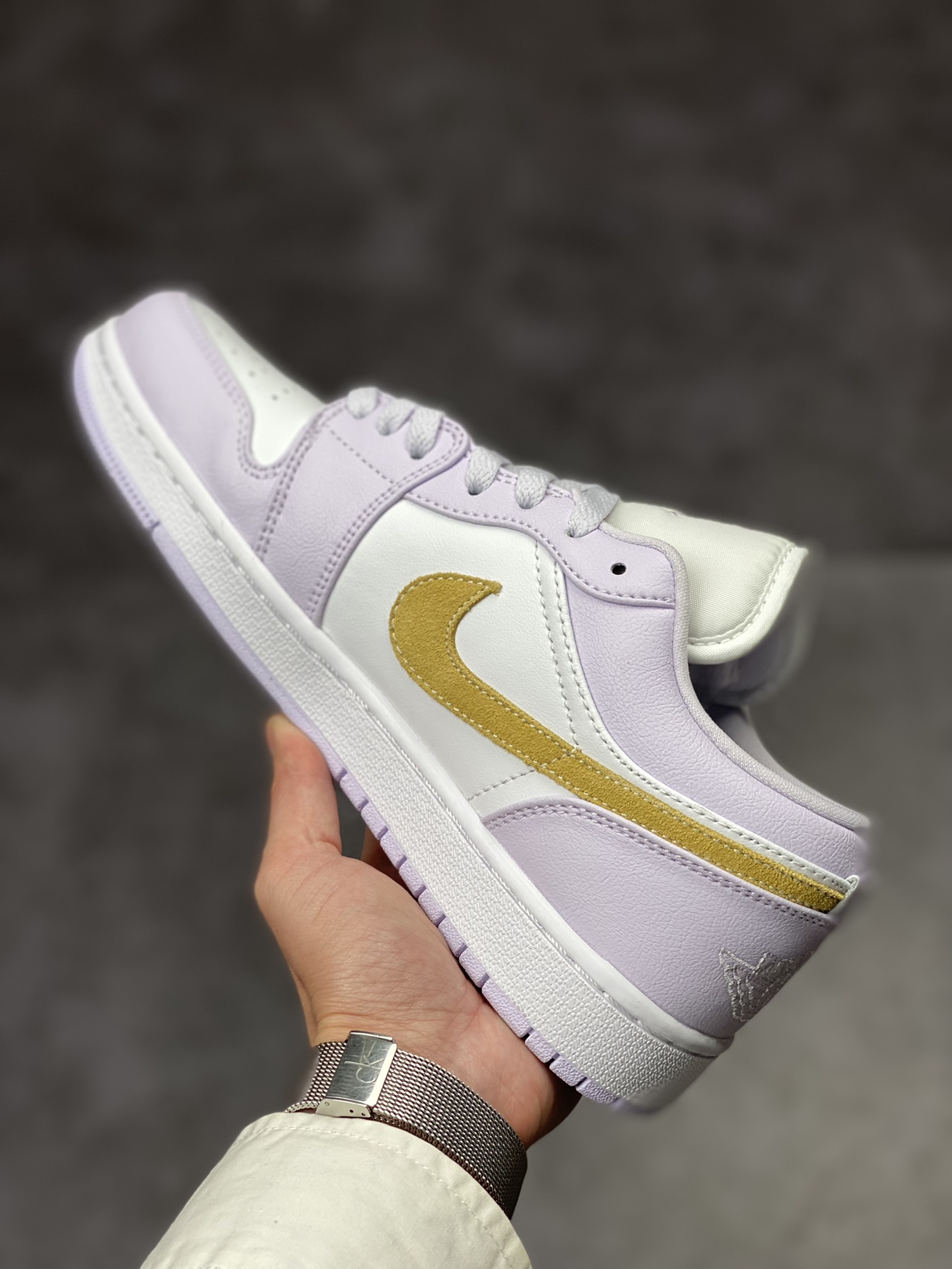 200 Air Jordan 1 Low 白紫金钩 AJ1乔1低帮休闲板鞋 DC0774-501