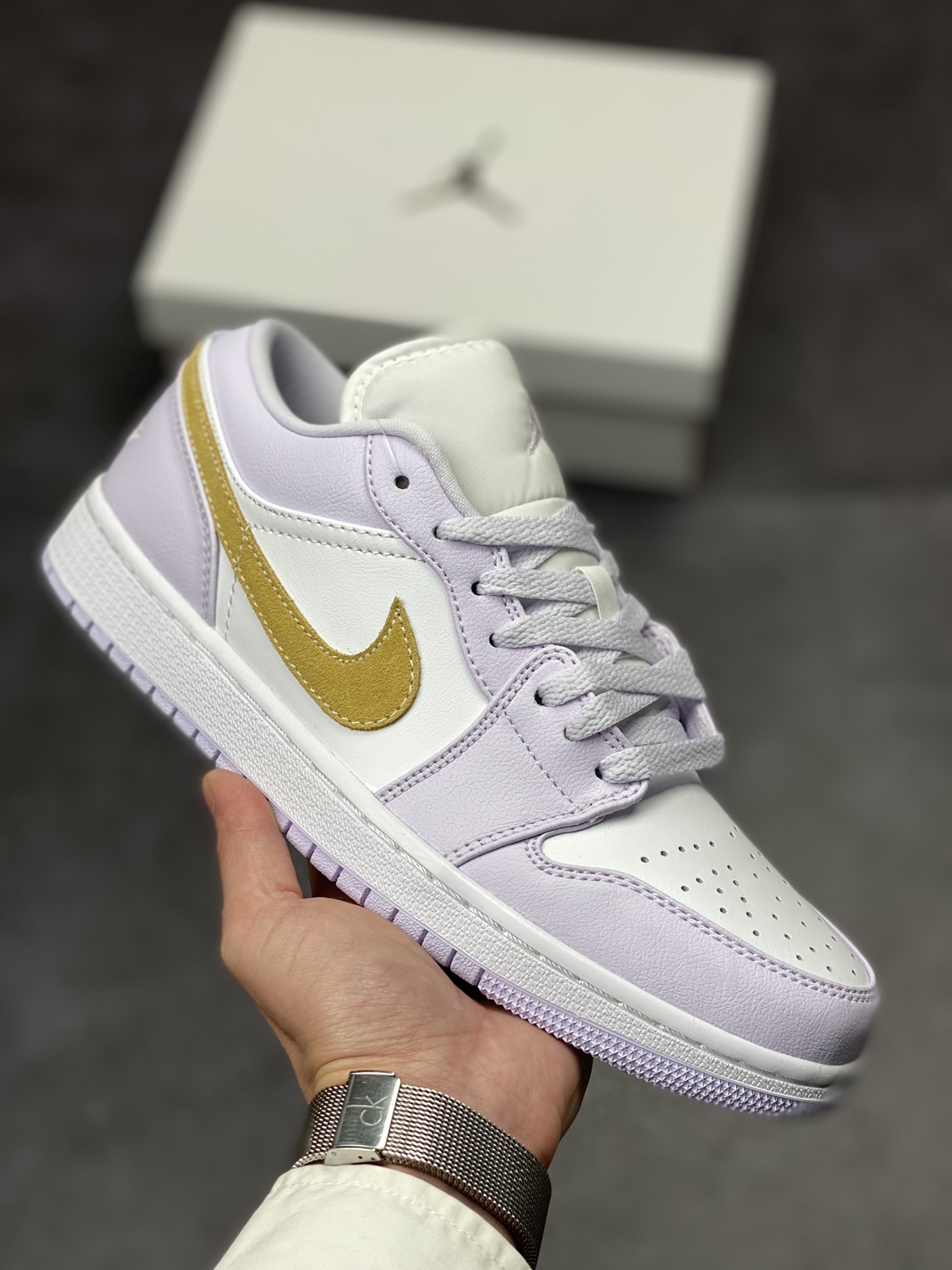 200 Air Jordan 1 Low 白紫金钩 AJ1乔1低帮休闲板鞋 DC0774-501