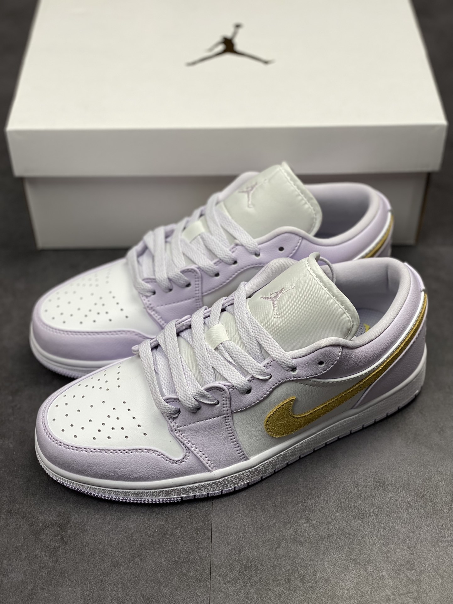 200 Air Jordan 1 Low 白紫金钩 AJ1乔1低帮休闲板鞋 DC0774-501