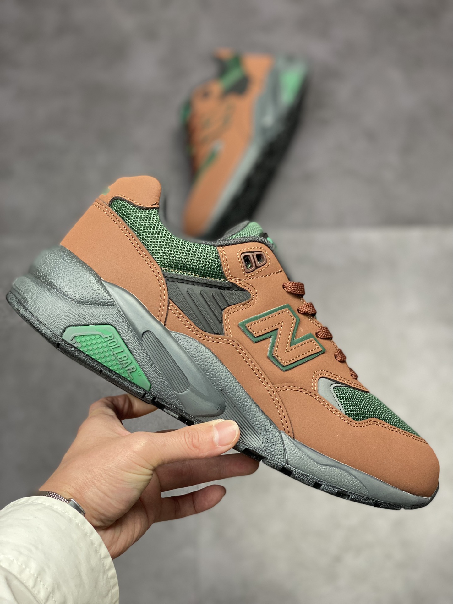 New Balance NB580 dark green brown color MT580RTB