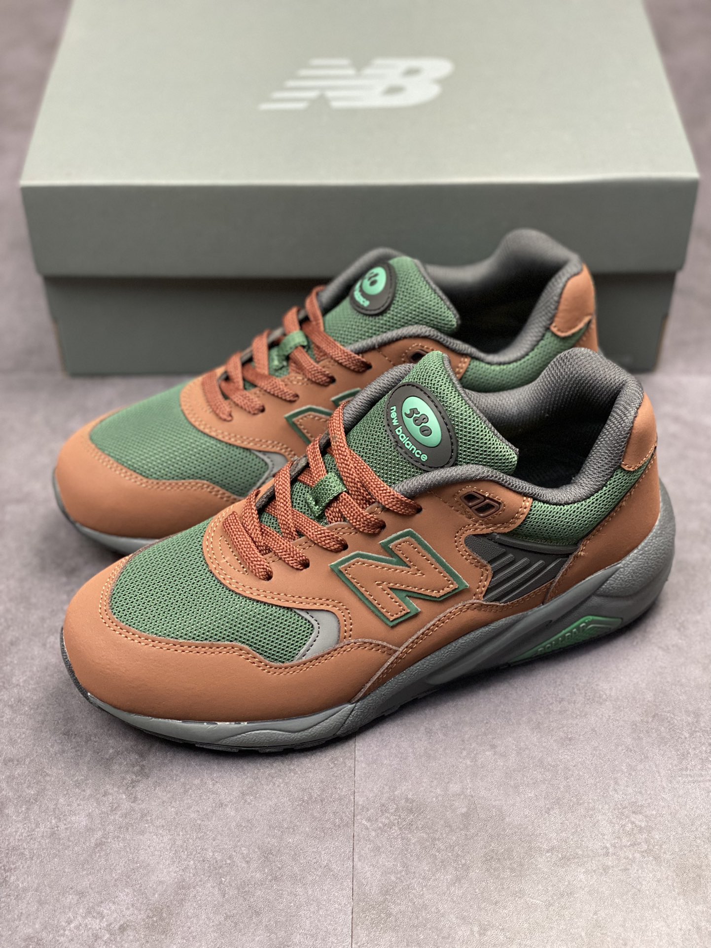 New Balance NB580 dark green brown color MT580RTB