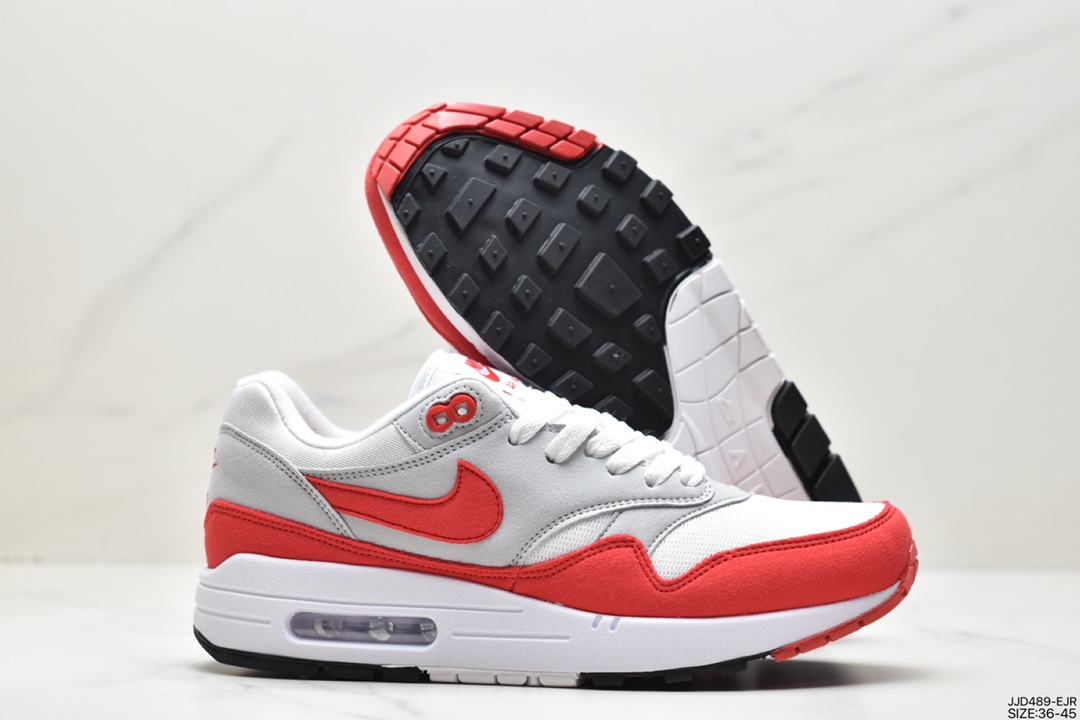 130 Nike Air Max Anniversary OG 1复古气垫百搭慢跑鞋“校园白红”908375-103