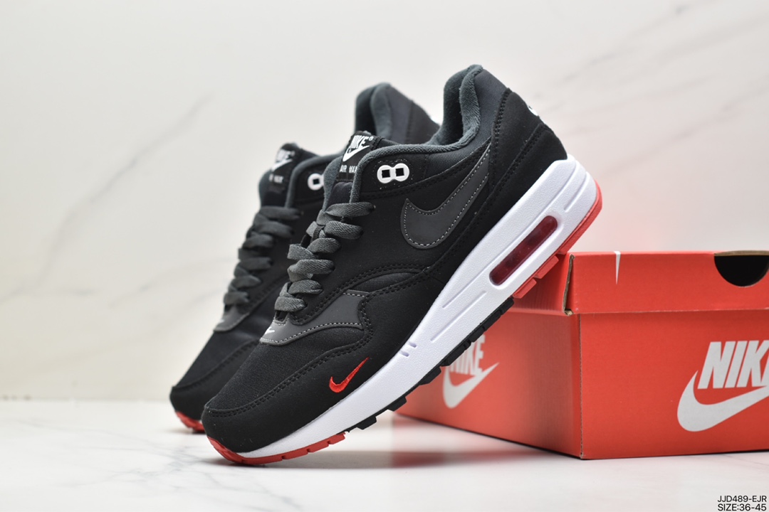 130 Nike Air Max Anniversary OG 1复古气垫百搭慢跑鞋“校园白红”908375-103