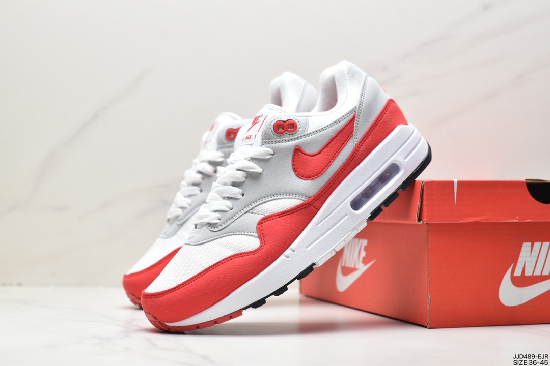 130 Nike Air Max Anniversary OG 1复古气垫百搭慢跑鞋“校园白红”908375-103