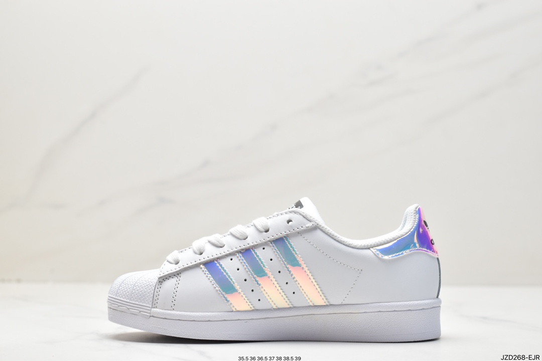 Adidas Clover Originals Superstar ”Sail/Green/Lace” shell toe series low-cut sneakers GW4441