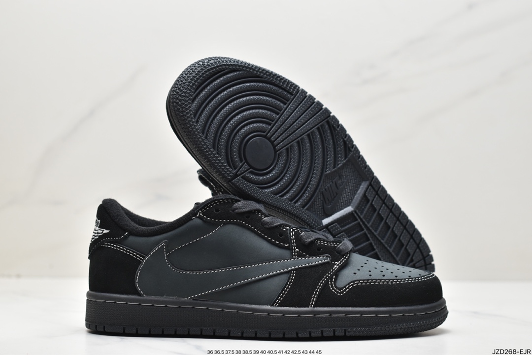 140 Travis Scott x Air Jordan 1 Low AJ1 乔丹1代低帮篮球鞋/TS联名深棕倒钩 CQ4277-001