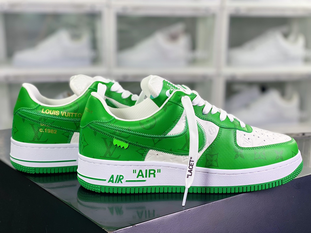 550 Louis Vuitton x 【Nike】 Air Force 1'07 LV8 Low”Green/White/LV Monogram” AEU3BM16M693-1A9V9V