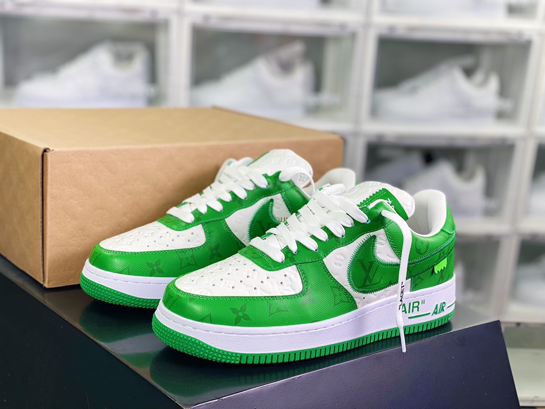 550 Louis Vuitton x 【Nike】 Air Force 1'07 LV8 Low”Green/White/LV Monogram” AEU3BM16M693-1A9V9V