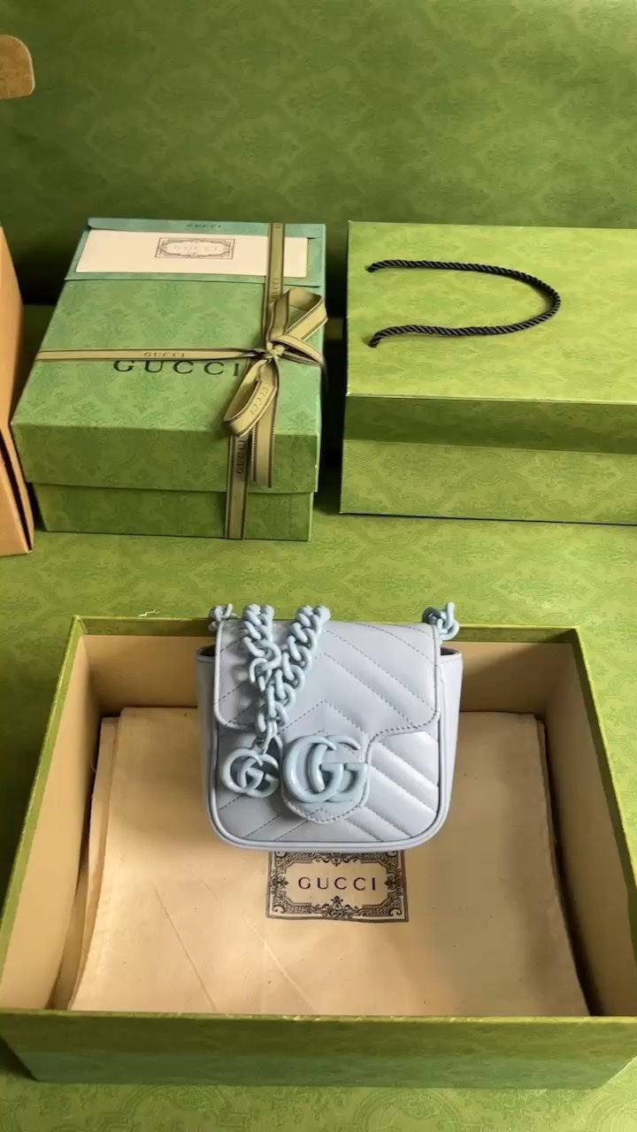 Wholesale Replica Shop
 Gucci Marmont Belt Bags & Fanny Packs Blue Chains