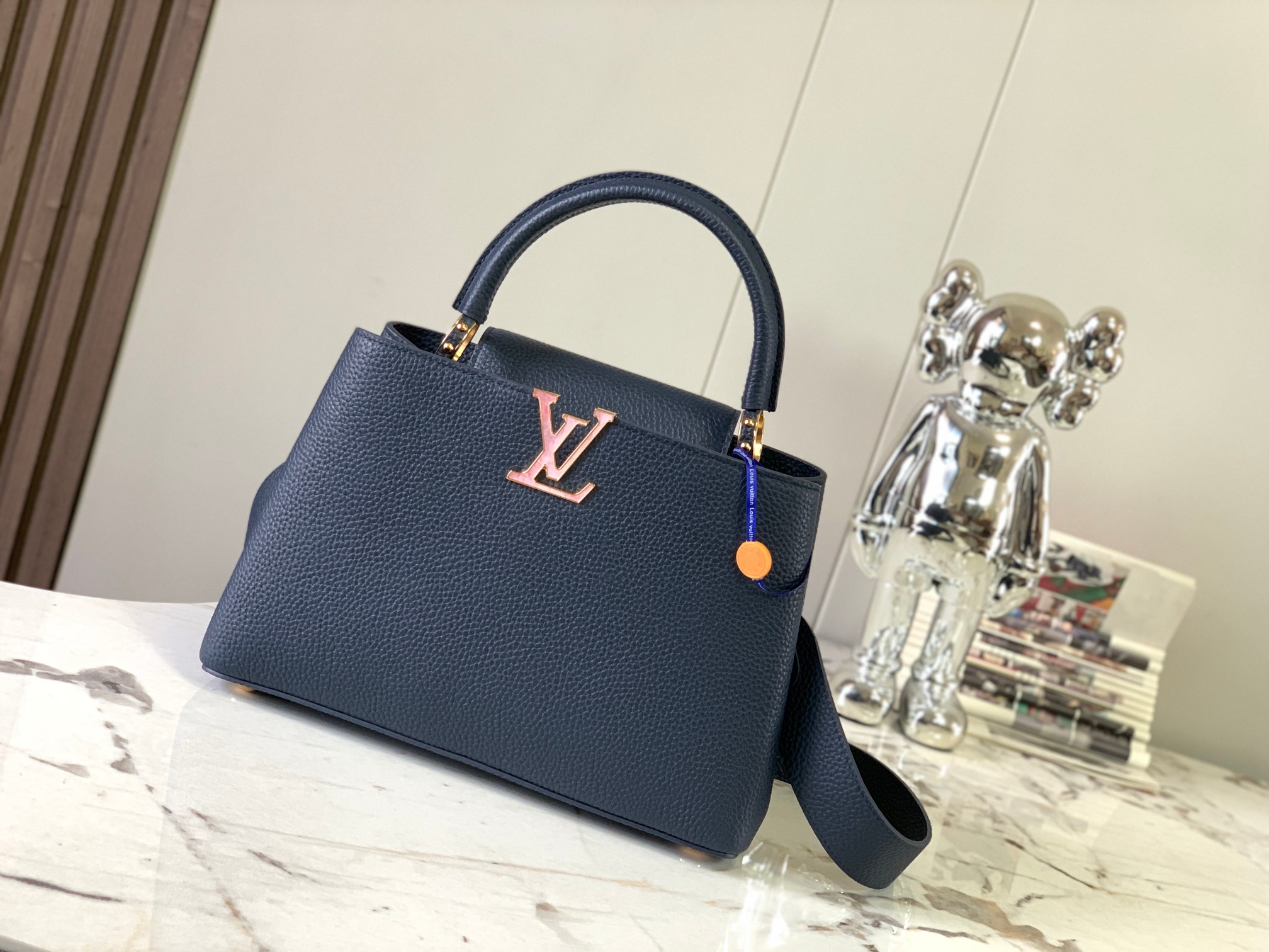 Louis Vuitton LV Capucines Bags Handbags Blue Dark Mini M21150