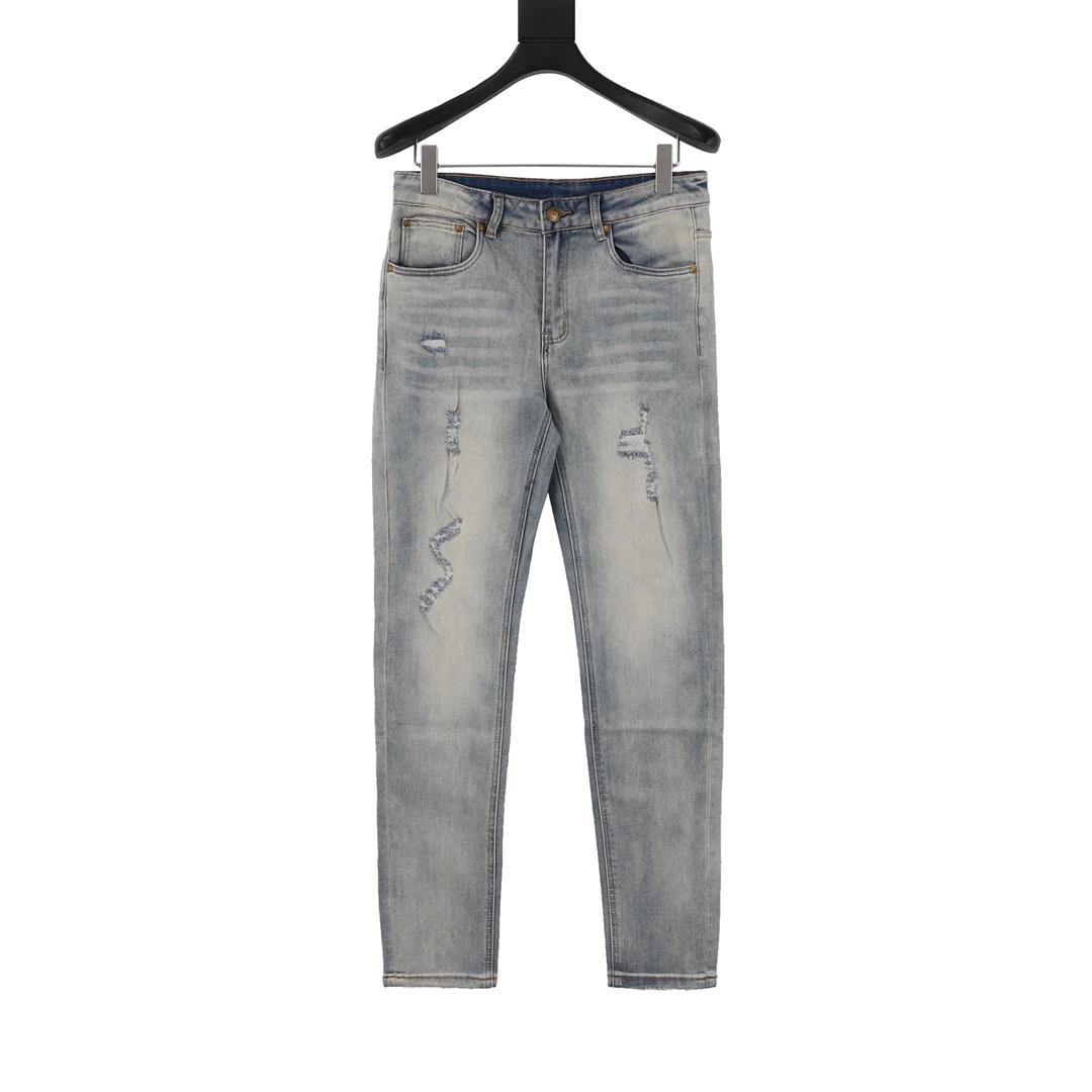 Givenchy Comprar
 Roupa Jeans Calças Branco Bordados Algodão Denim Vintage Manga Curta