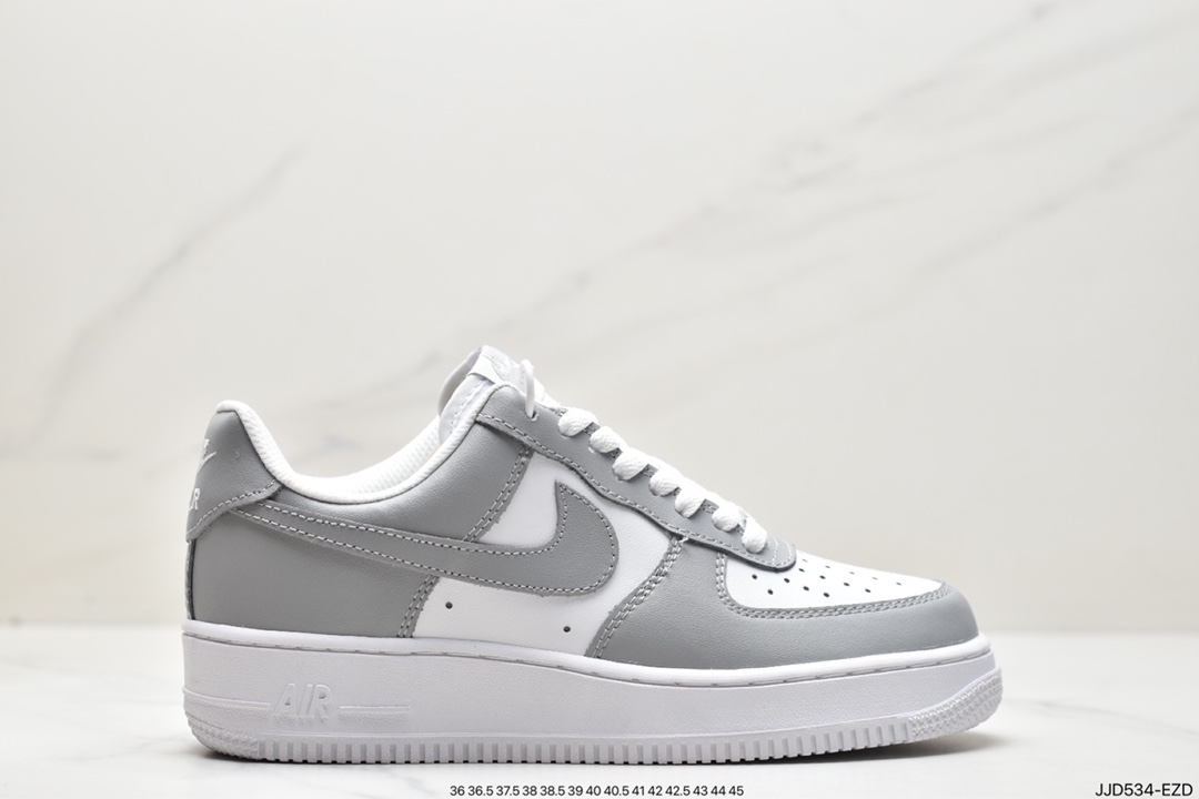 130 Nike Air Force 1'07 Low 灰白 空军一号休闲板鞋FD9763-101