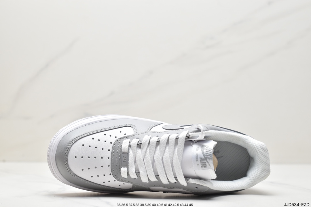 130 Nike Air Force 1'07 Low 灰白 空军一号休闲板鞋FD9763-101