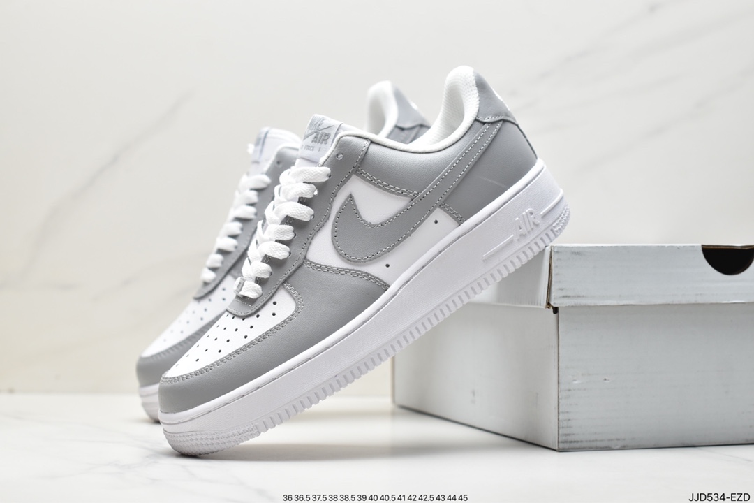 130 Nike Air Force 1'07 Low 灰白 空军一号休闲板鞋FD9763-101