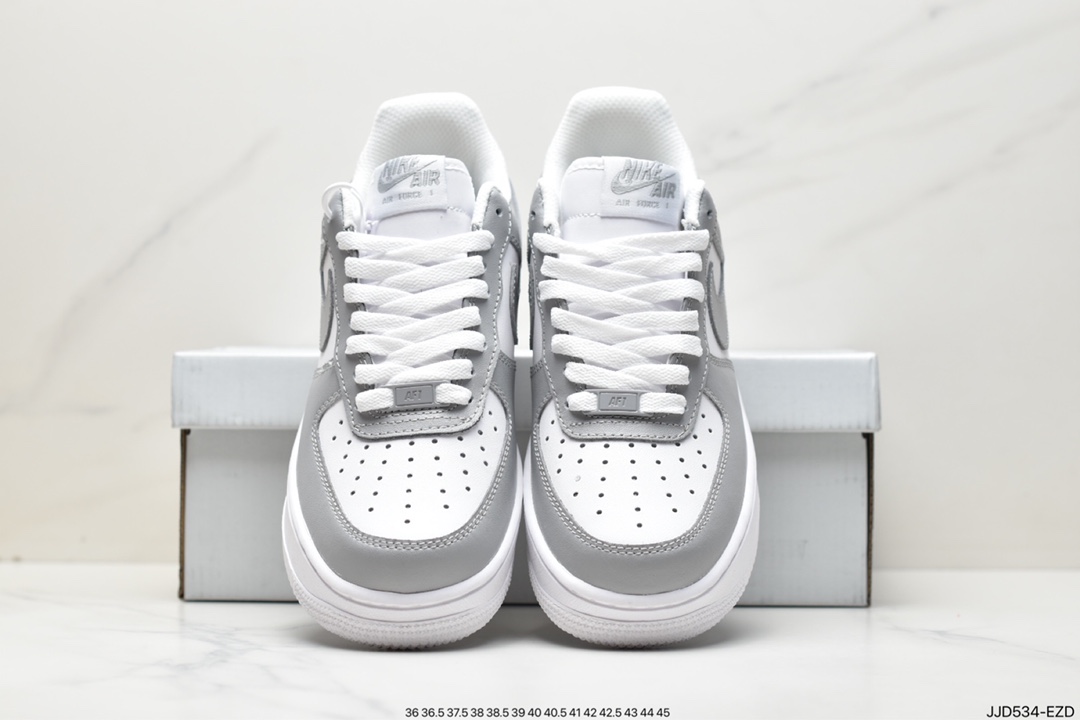 130 Nike Air Force 1'07 Low 灰白 空军一号休闲板鞋FD9763-101