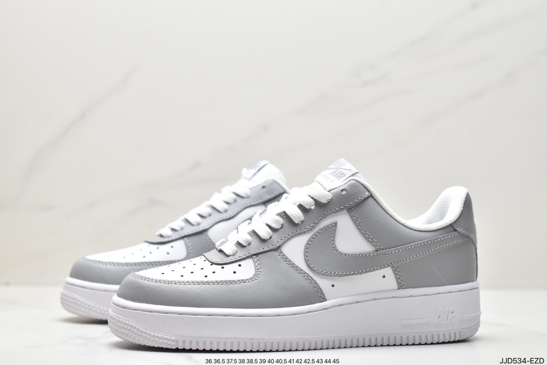 130 Nike Air Force 1'07 Low 灰白 空军一号休闲板鞋FD9763-101