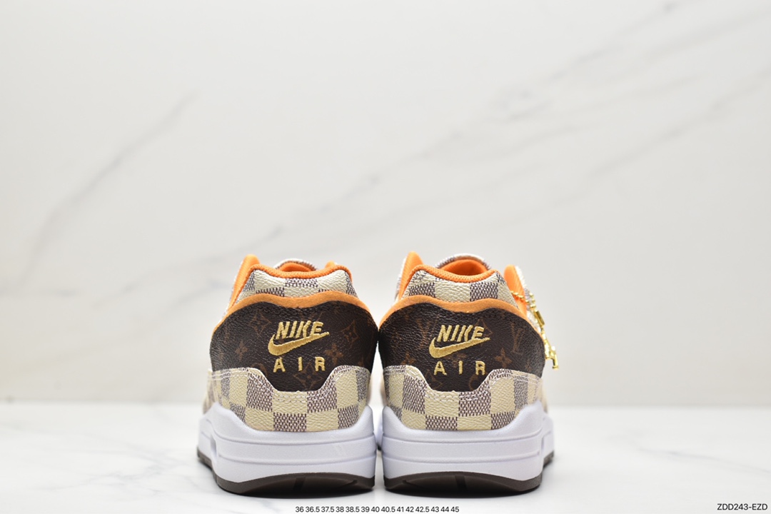 230 Louis Vuitton x Nike Air Max 1 Premium”Beige White/LV Monogram”初代复古气垫慢跑鞋DA8301-556
