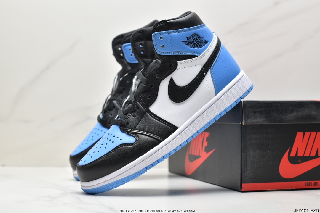 170 Air Jordan 1 High OG ”True Blue” AJ1 乔1黑蓝脚趾配色 高帮篮球鞋 DZ5485-400
