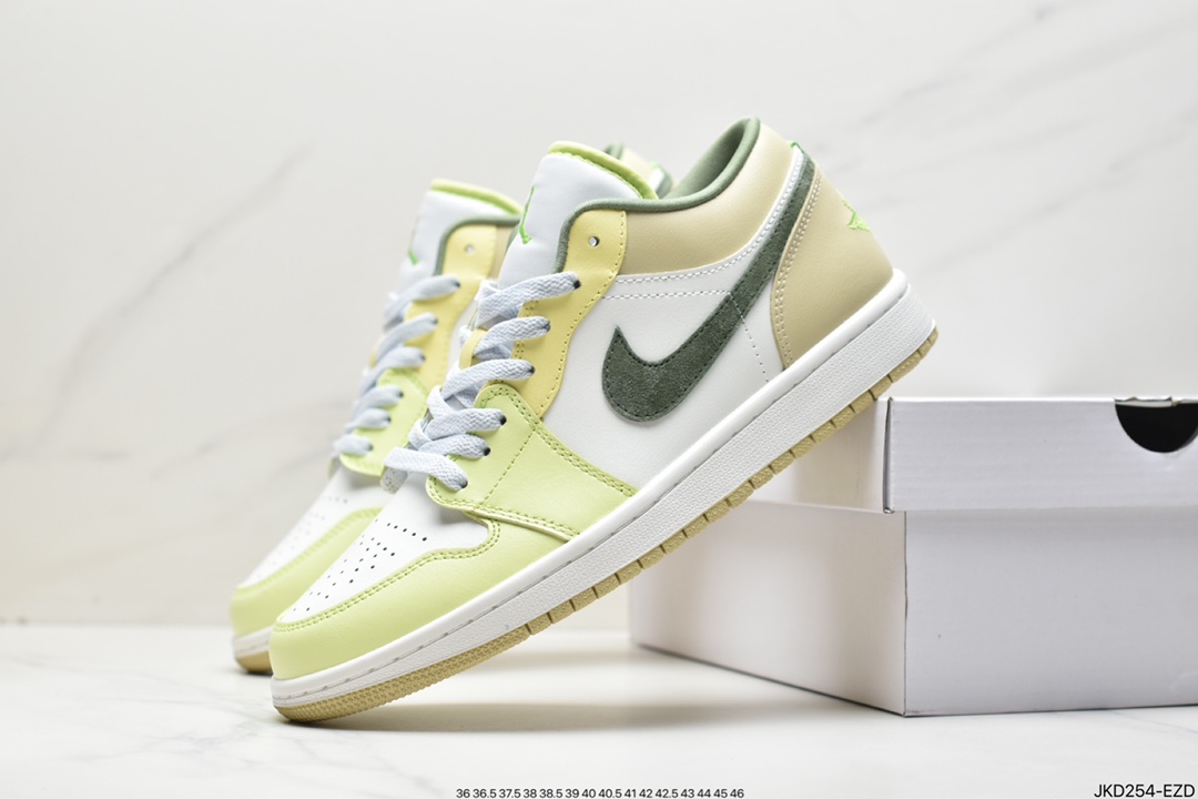 160 Air Jordan 1 Low 白绿脚趾 AJ1乔1低帮休闲板鞋FD9906-131