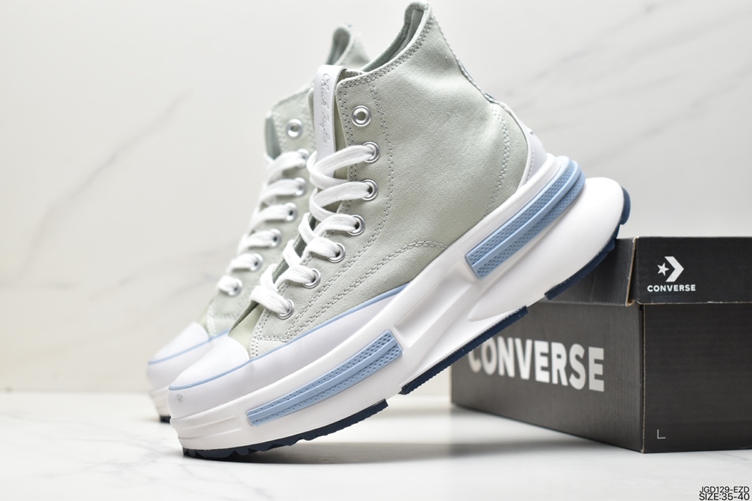 Converse Run Star Legacy 1970 Cx High ”Light Green/Blue/White” Canvas Shoes ”Canvas Light Green Blue White” A03080C