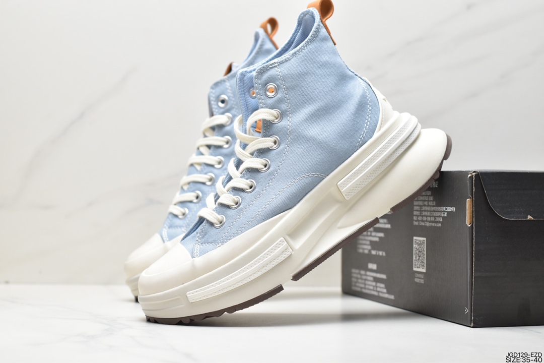 Converse Run Star Legacy 1970 Cx High ”Light Green/Blue/White” Canvas Shoes ”Canvas Light Green Blue White” A03080C