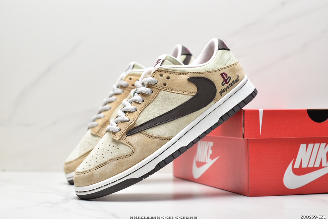 230 Sony PlayStation 5 x Travis Scott x SB Dunk Low PS5 米黄 CU1726-666