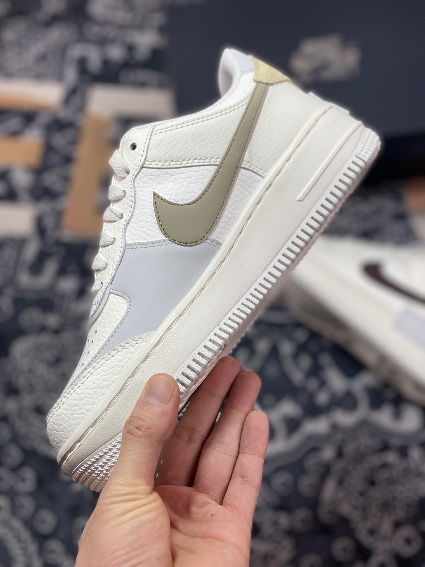200 Nike WMNS Air Force 1 Shadow”Python”空军一号“蛋糕奶米白深棕鸳鸯钩子”FD0804-100