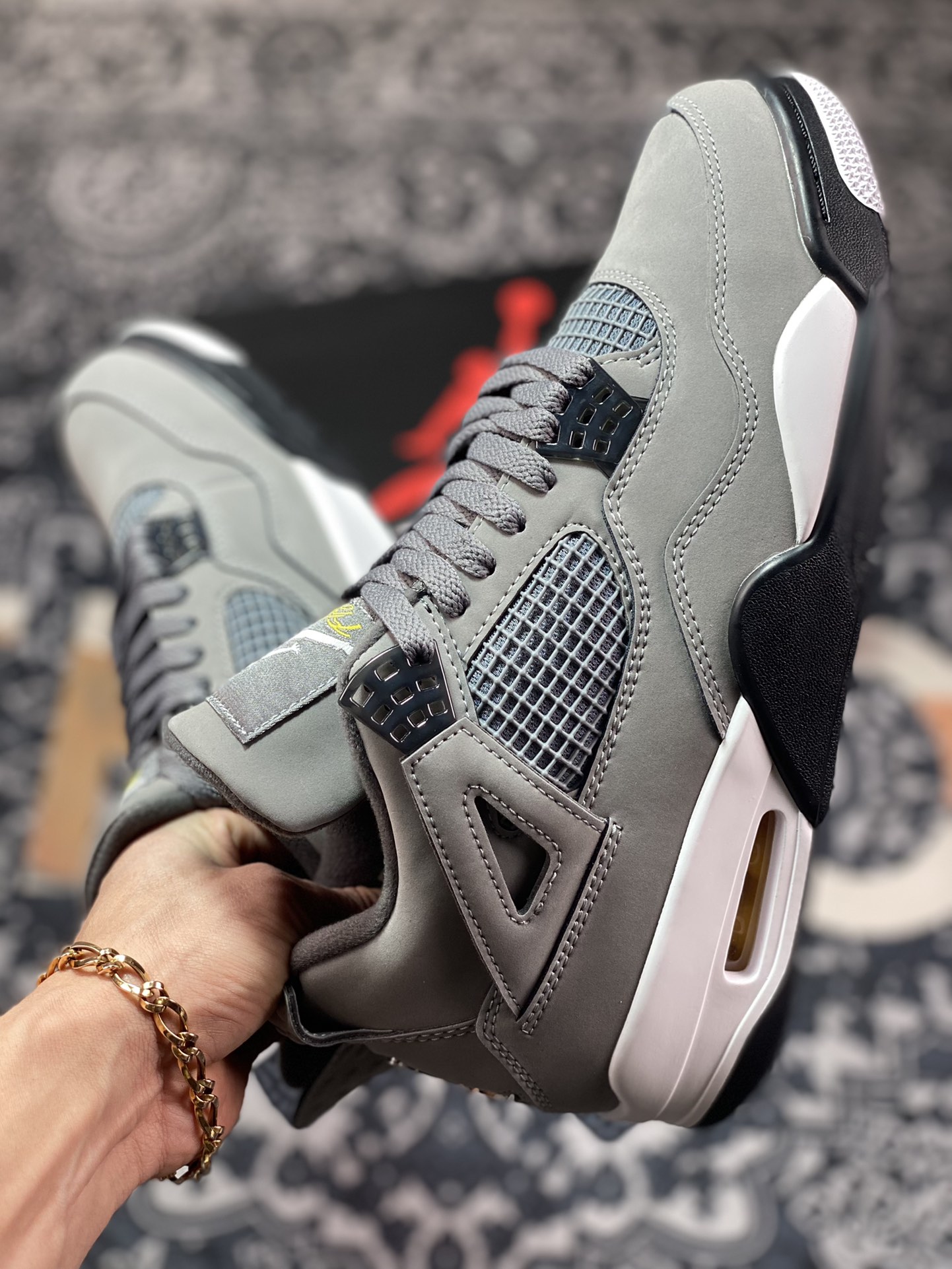 Air Jordan 4 Retro ”Cool Grey” AJ4 generation mid-top retro casual sports culture basketball shoes ”Cool Gray Gray Mouse” 308497-007