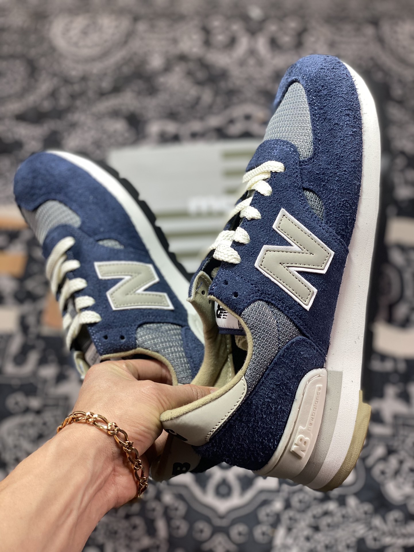 200  Carhartt WIP x NB新百伦New Balance Made in USA 990V1”Dark Navy”高端美产慢跑鞋“联名暗夜蓝银灰”M990CH1