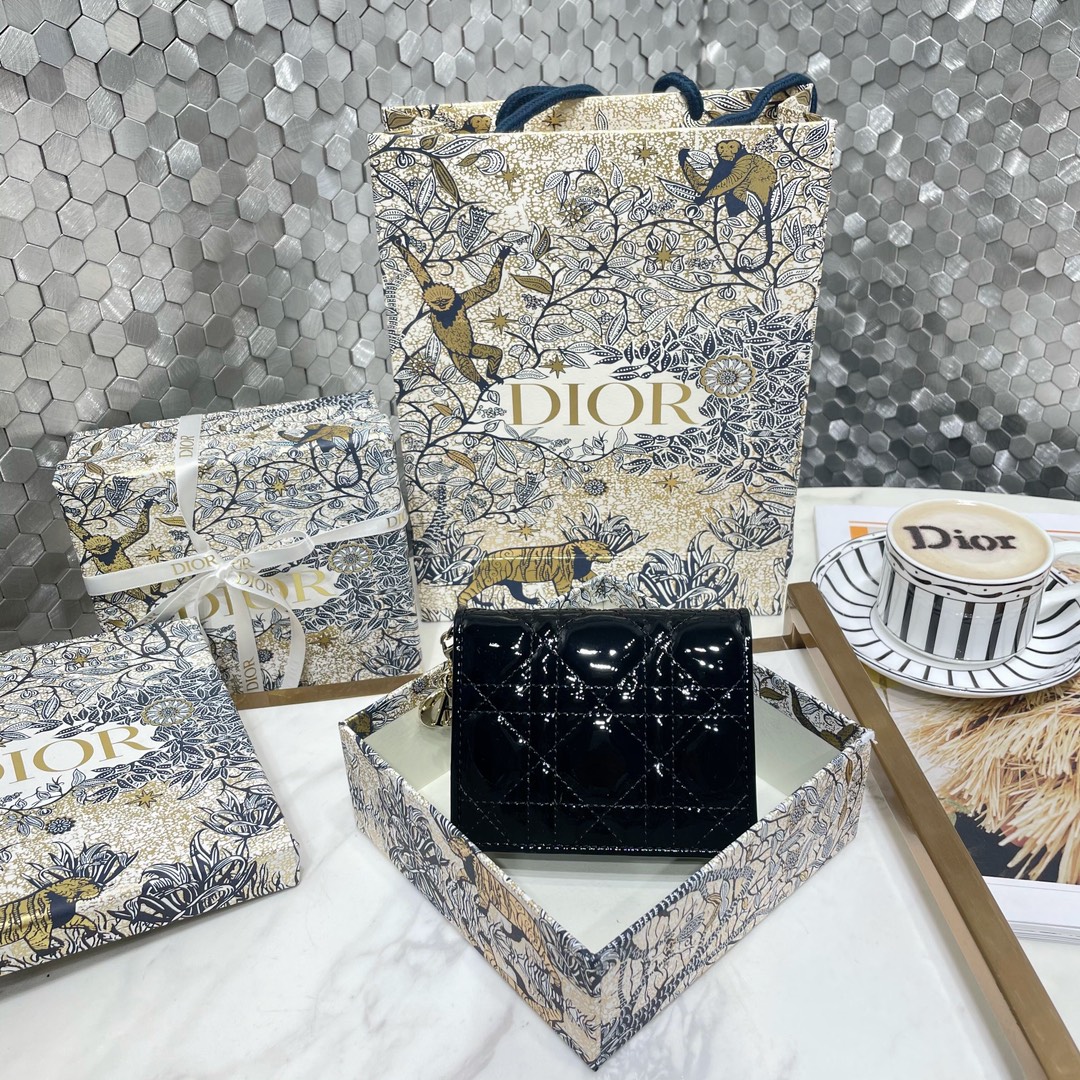 Lady Dior 11 x 8.5 3 Portafoglio Accessori