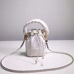 Can you buy replica
 Fendi Mon Tresor Bucket Bags Shop Cheap High Quality 1:1 Replica
 Gold White Embroidery Canvas Weave