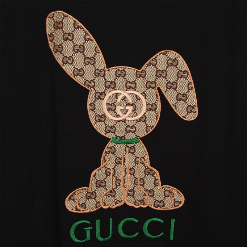 180 Gucci/古驰 23ss 老花兔贴布刺绣短袖