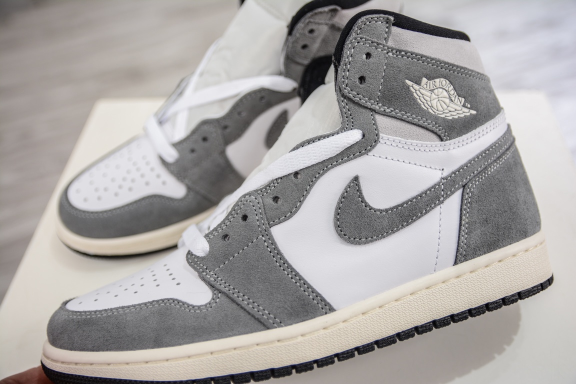 350 Nike Air Jordan 1 Retro High OG”Washed Heritage”AJ1代经典复古篮球鞋“翻毛水洗灰白”DZ5485-051