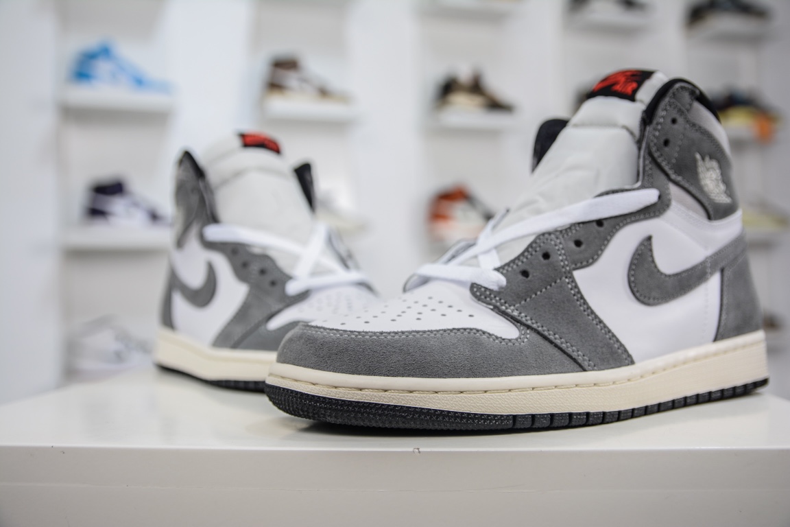 350 Nike Air Jordan 1 Retro High OG”Washed Heritage”AJ1代经典复古篮球鞋“翻毛水洗灰白”DZ5485-051