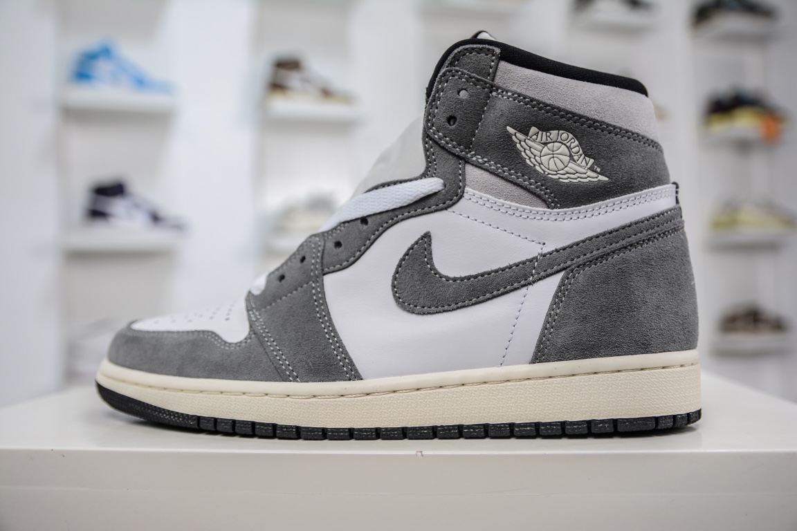 350 Nike Air Jordan 1 Retro High OG”Washed Heritage”AJ1代经典复古篮球鞋“翻毛水洗灰白”DZ5485-051