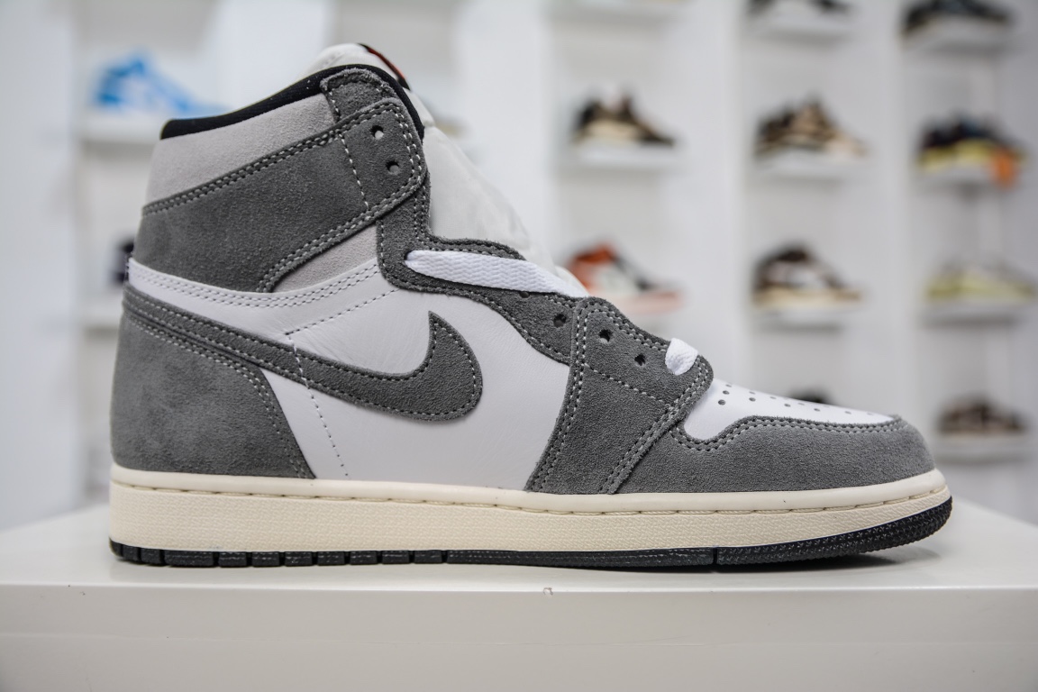 350 Nike Air Jordan 1 Retro High OG”Washed Heritage”AJ1代经典复古篮球鞋“翻毛水洗灰白”DZ5485-051