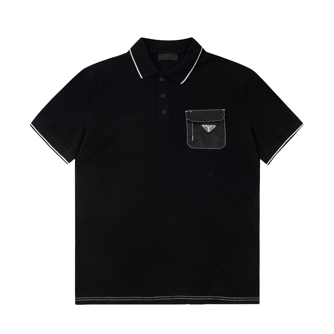 Prada Vêtements Polo Coupe-Vent épissure Nylon