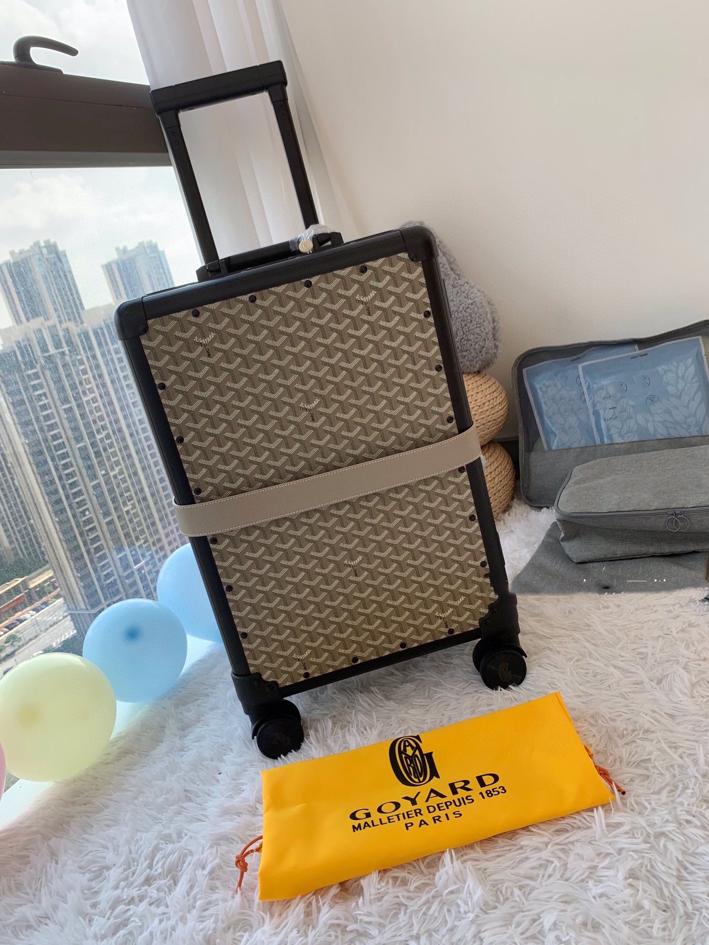 حقيبة سفر Goyard RD02 عتيقة الطراز - 20 بوصة، متينة وأنيقة
