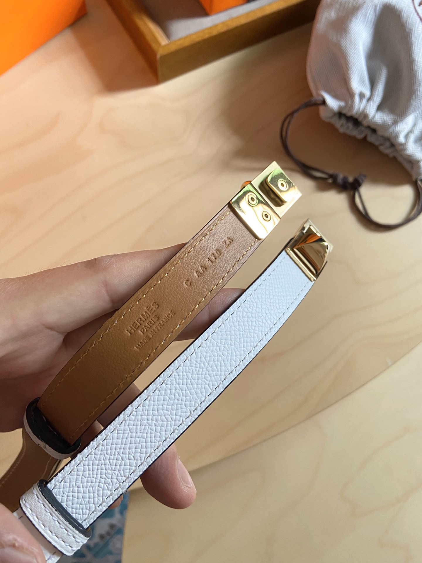 Hermès 凯利女款皮带，EPSOM进口小牛皮，新款菱形金字塔扣，长度可调节，一带通用码 夏日精品 宽度 1.8cm