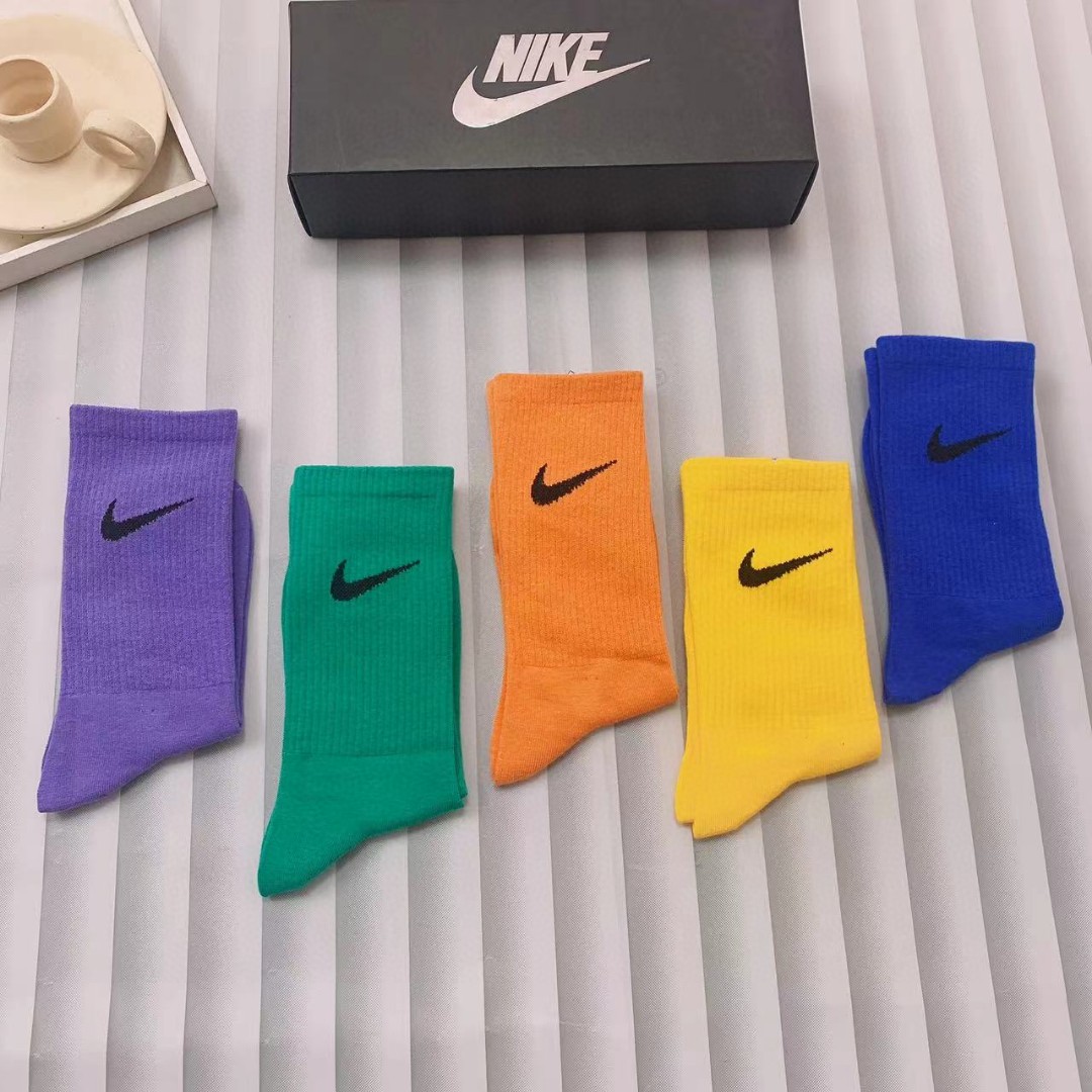 一盒5双新款Nike/耐克短袜精梳棉