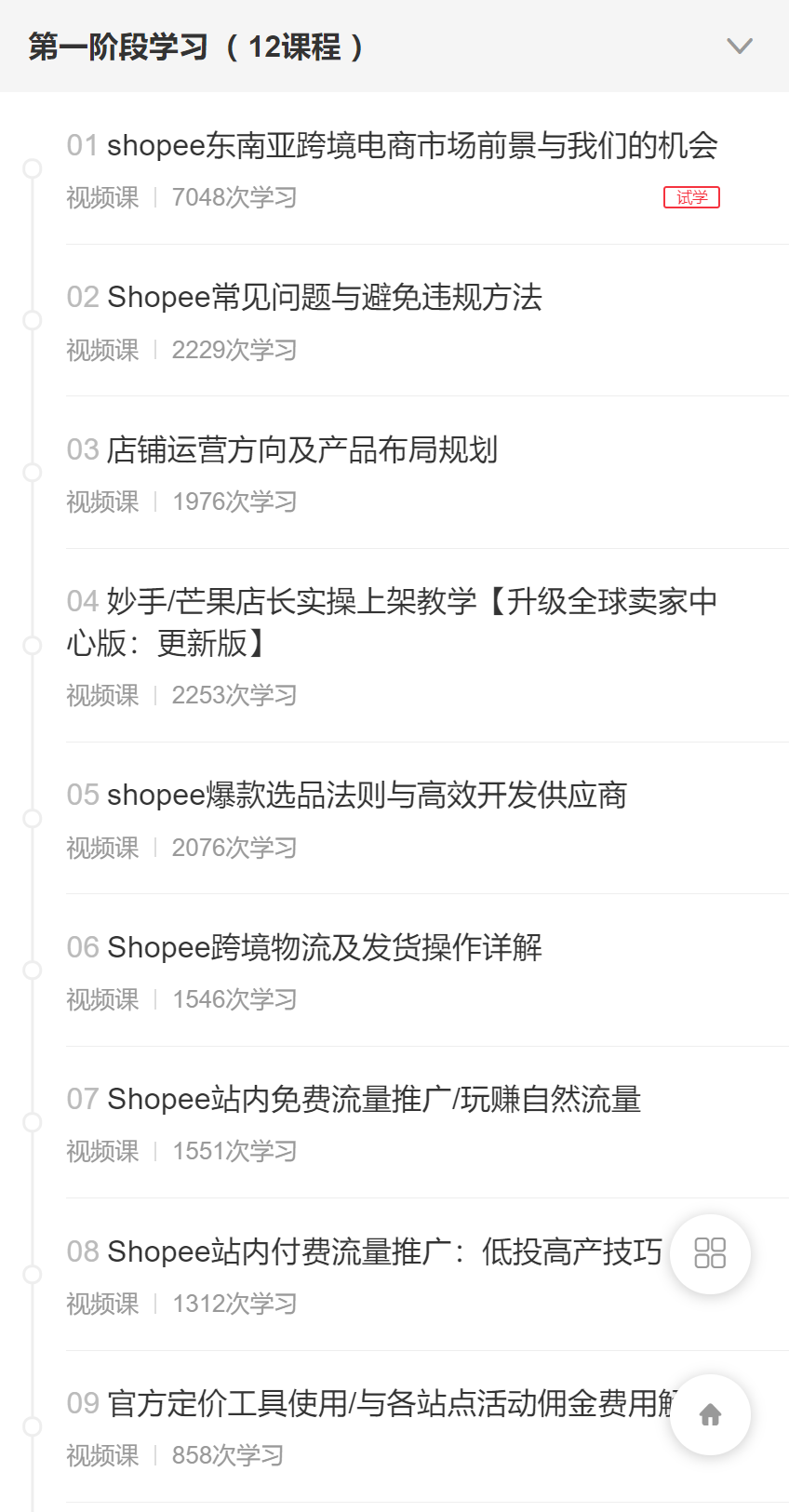 【48[红包]·F1134【东南亚shopee跨境电商】运营精品班/陪跑实操/基础-高阶运营技巧系列课】