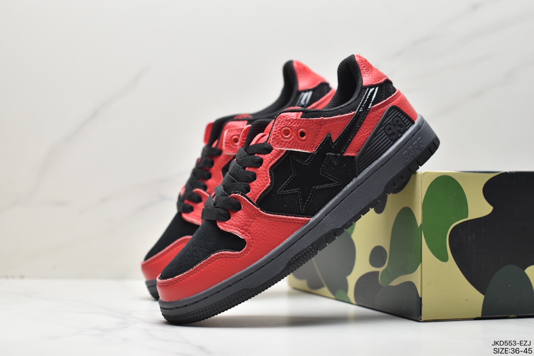 Japan's Harajuku fashion brand A Bathing Ape BAPE Sk8 Sta Low SK8 series low-top casual sports skateboard shoes