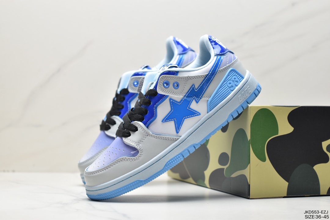 Japan's Harajuku fashion brand A Bathing Ape BAPE Sk8 Sta Low SK8 series low-top casual sports skateboard shoes