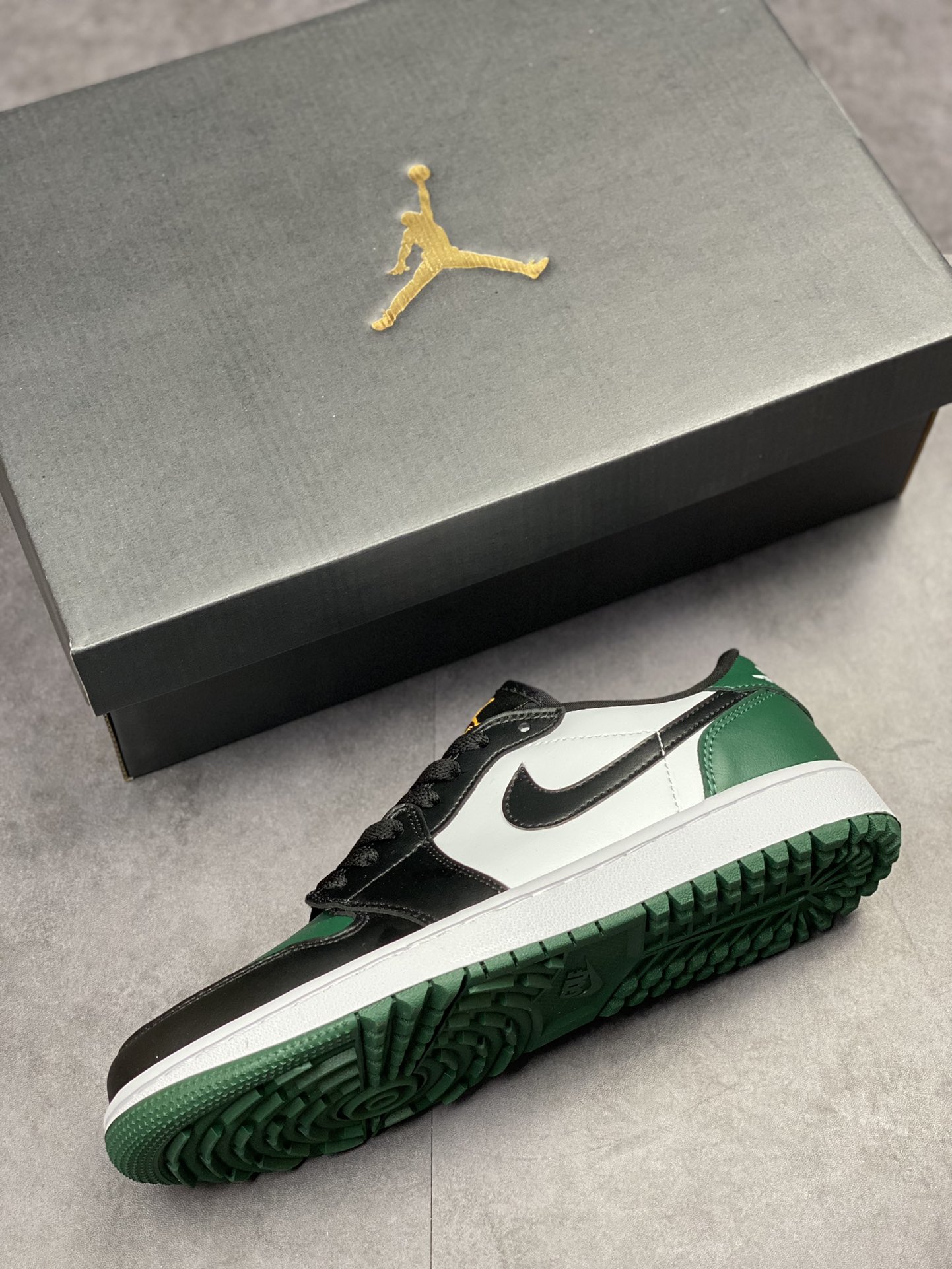 Air Jordan 1 Low 黑绿脚趾高尔夫 AJ1乔1低帮休闲板鞋 DD9315-107