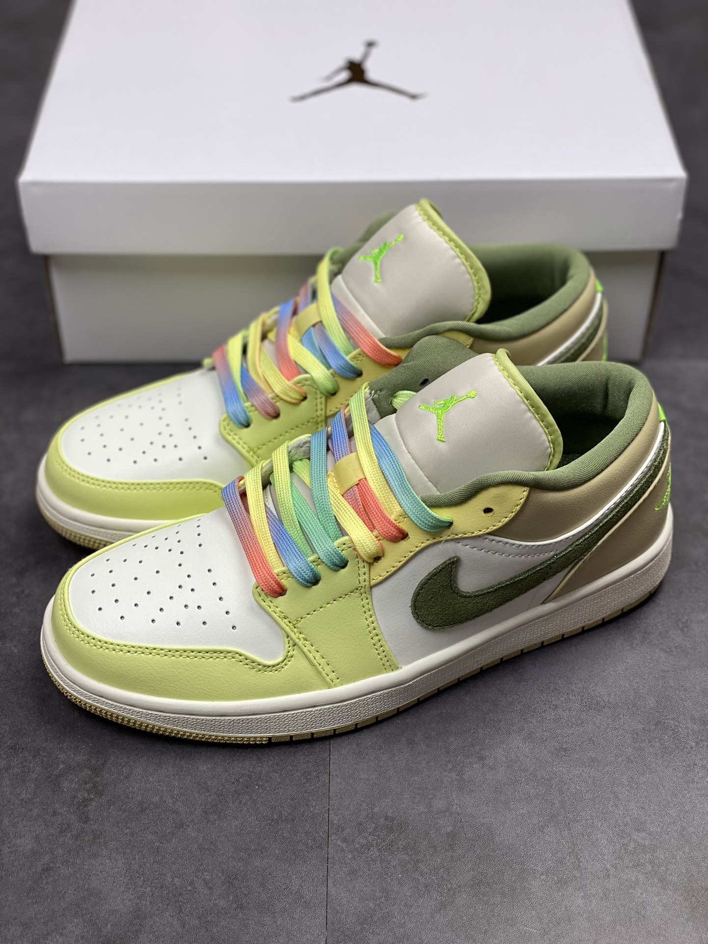 Air Jordan 1 Low 白绿脚趾 AJ1乔1低帮休闲板鞋FD9906-131