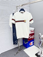 Gucci Abbigliamento Maglione T-Shirt Cotone Lavorazione a maglia mercerizzato Collezione Primavera/Estate Maniche corte