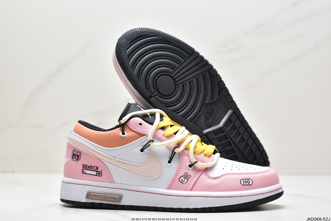 绑绳Off-White解构风定制，耐克Nike Air Jordan 1 Low”Brown Mocha”AJ1低帮553558-062