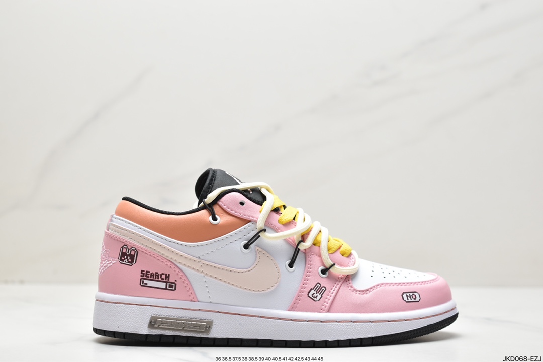 绑绳Off-White解构风定制，耐克Nike Air Jordan 1 Low”Brown Mocha”AJ1低帮553558-062