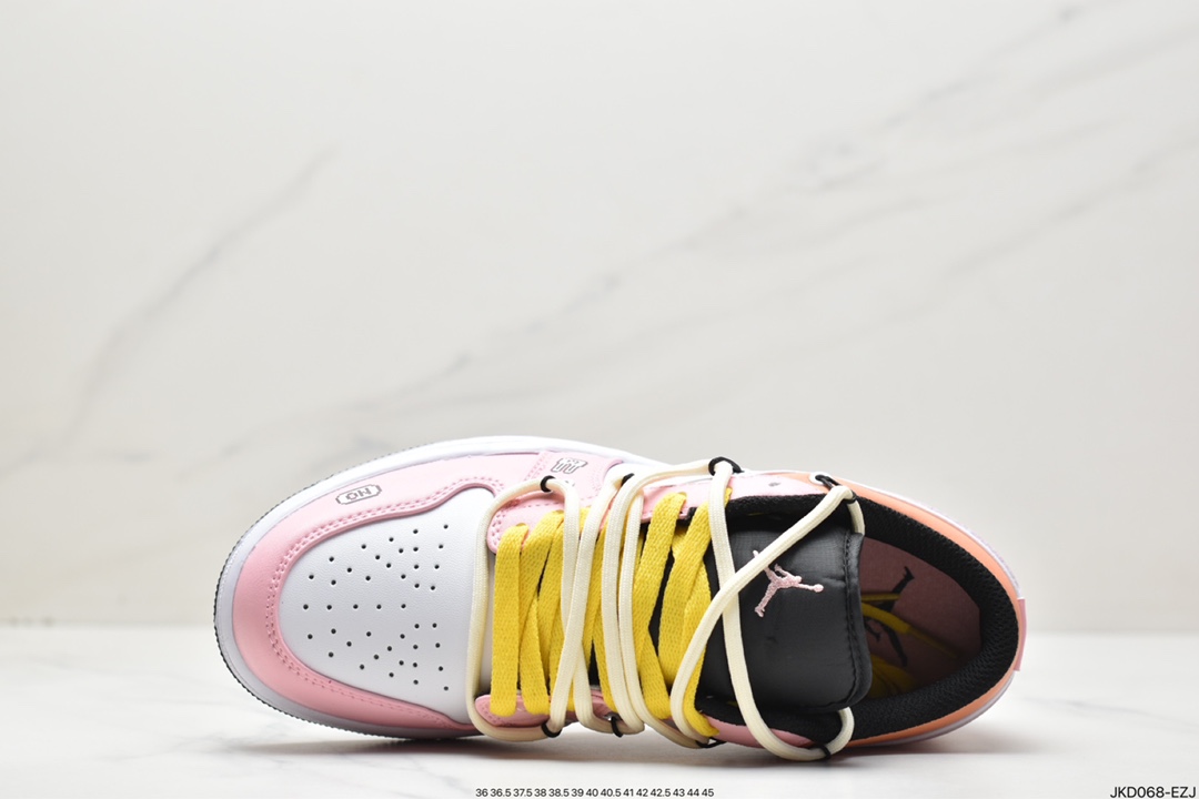 绑绳Off-White解构风定制，耐克Nike Air Jordan 1 Low”Brown Mocha”AJ1低帮553558-062