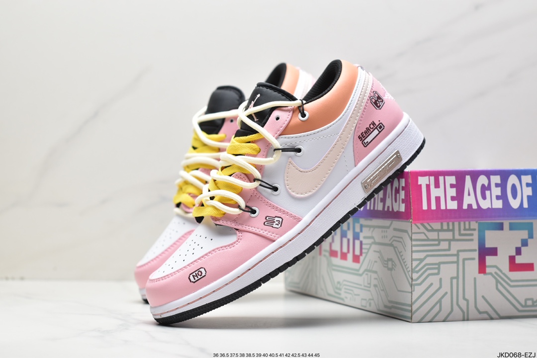 绑绳Off-White解构风定制，耐克Nike Air Jordan 1 Low”Brown Mocha”AJ1低帮553558-062